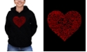LA Pop Art Women's Word Art Country Music Heart Hooded Sweatshirt